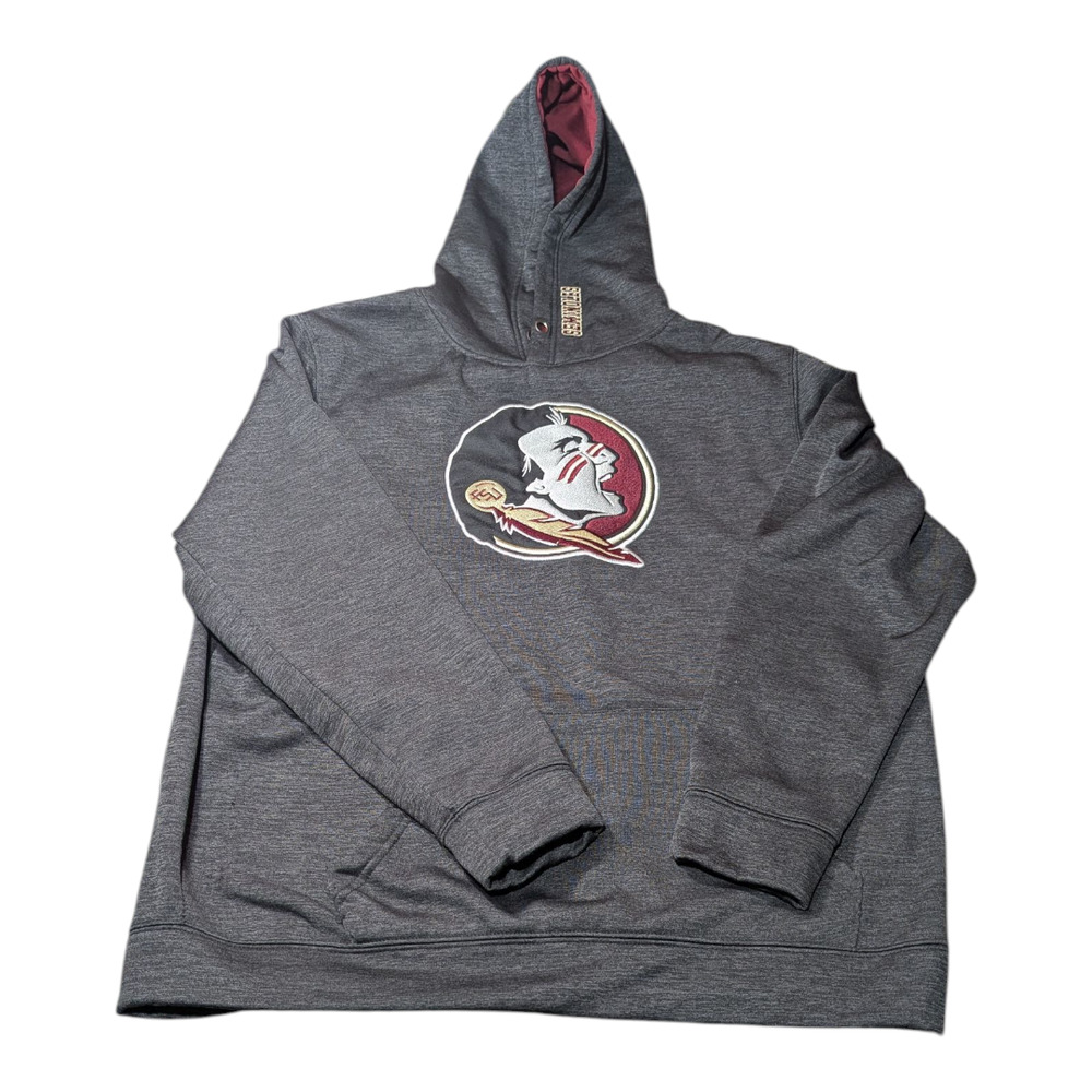 Colosseum Sports Apparel Seminoles Indian Hoodie Size XXL Gray